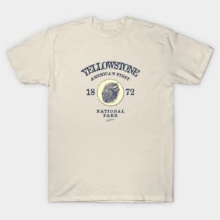 Yellowstone, America's First, National Park with Tough Old Bison T-Shirt